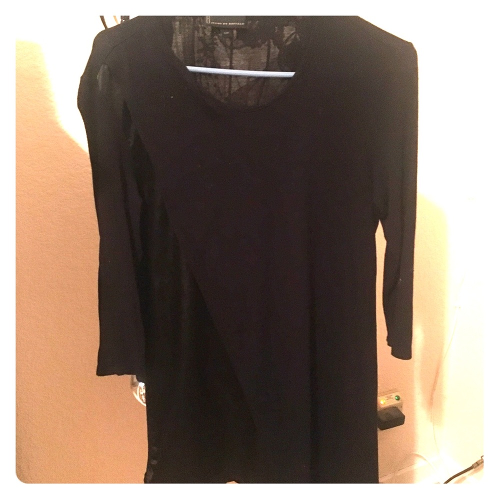 Jeans by Buffalo black long sleeve top silk sleeve